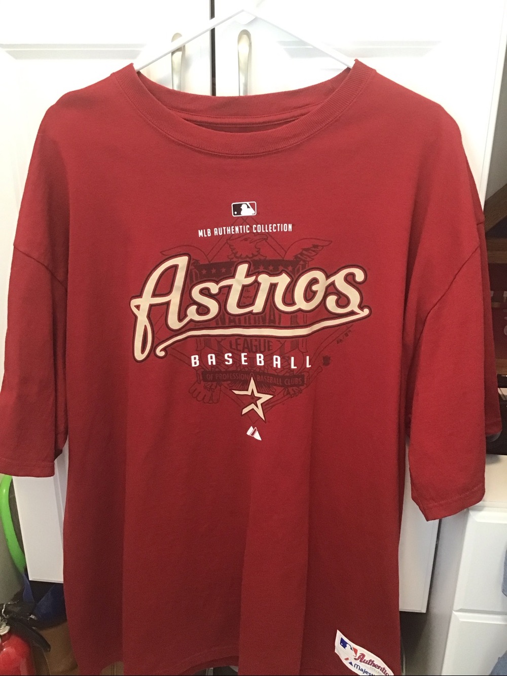 Majestic Houston Astros Short Sleeve Black Tee Shirt Size XL